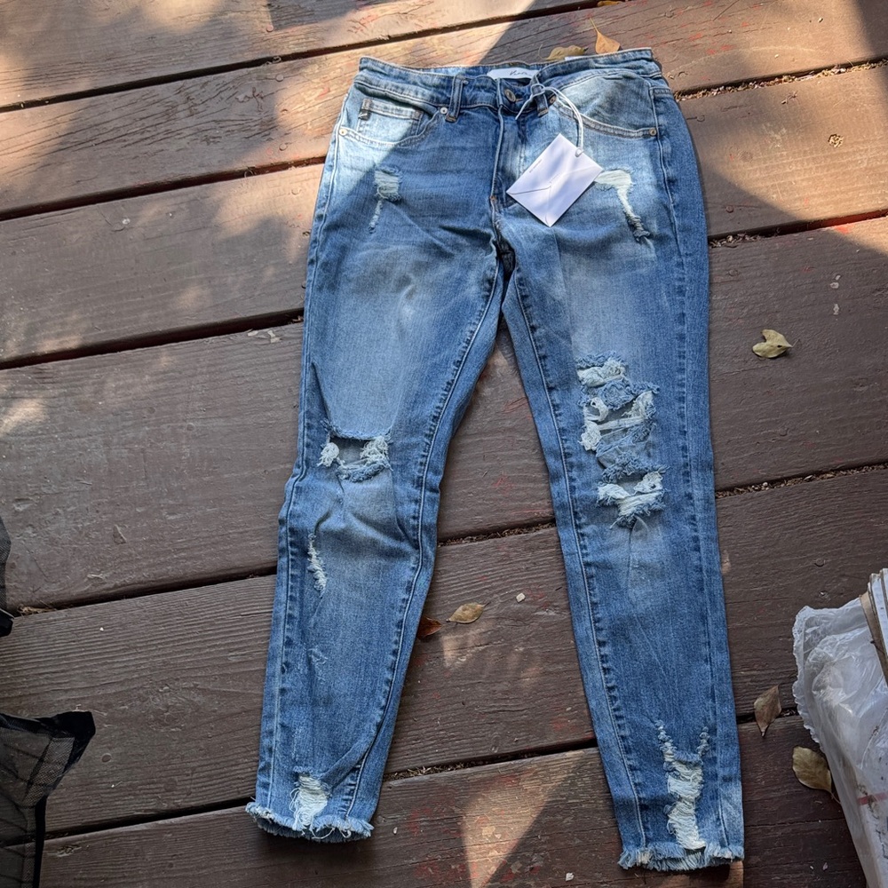KanCan Light Blue Distressed Skinny Jeans